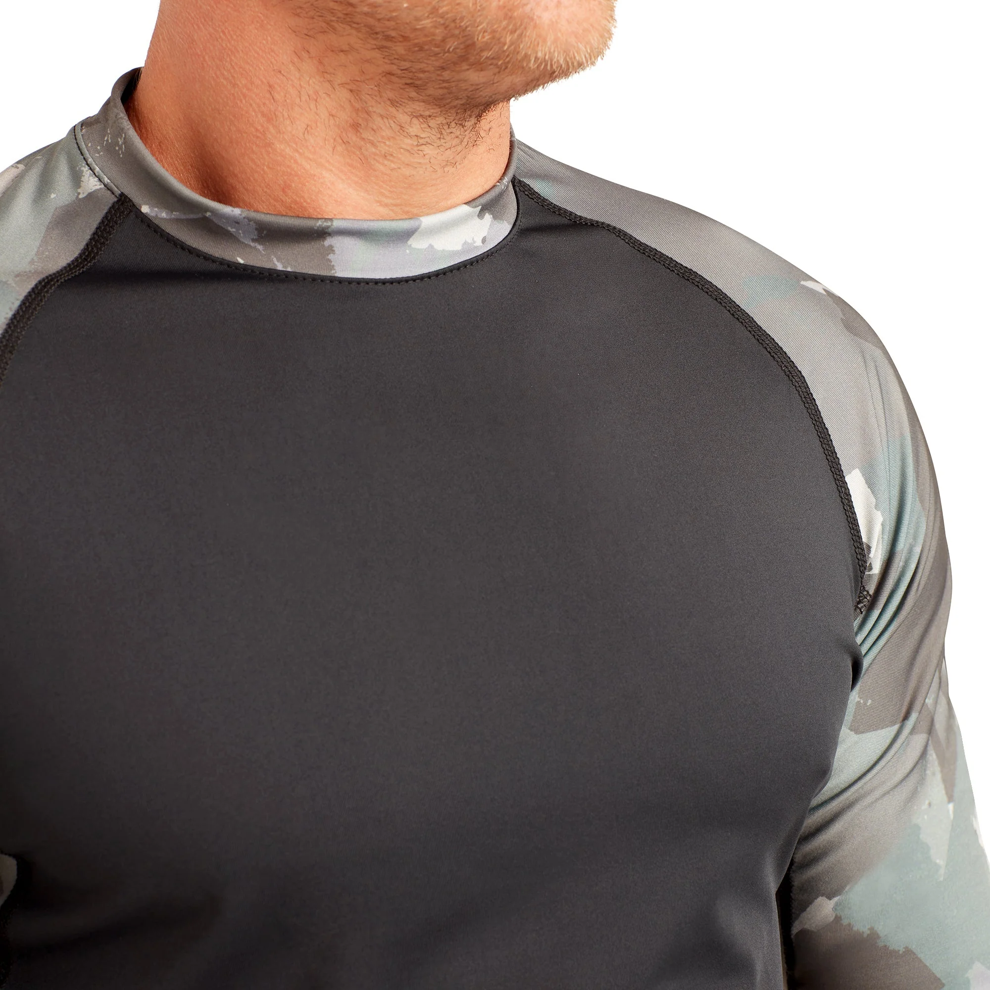 HD Snug Fit Long Sleeve Rashguard Crew - Image 9